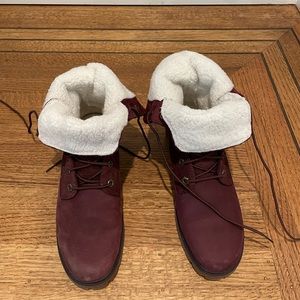 Timberland Women’s Jane Waterproof Fleece Fold Down Boots Size 7.5